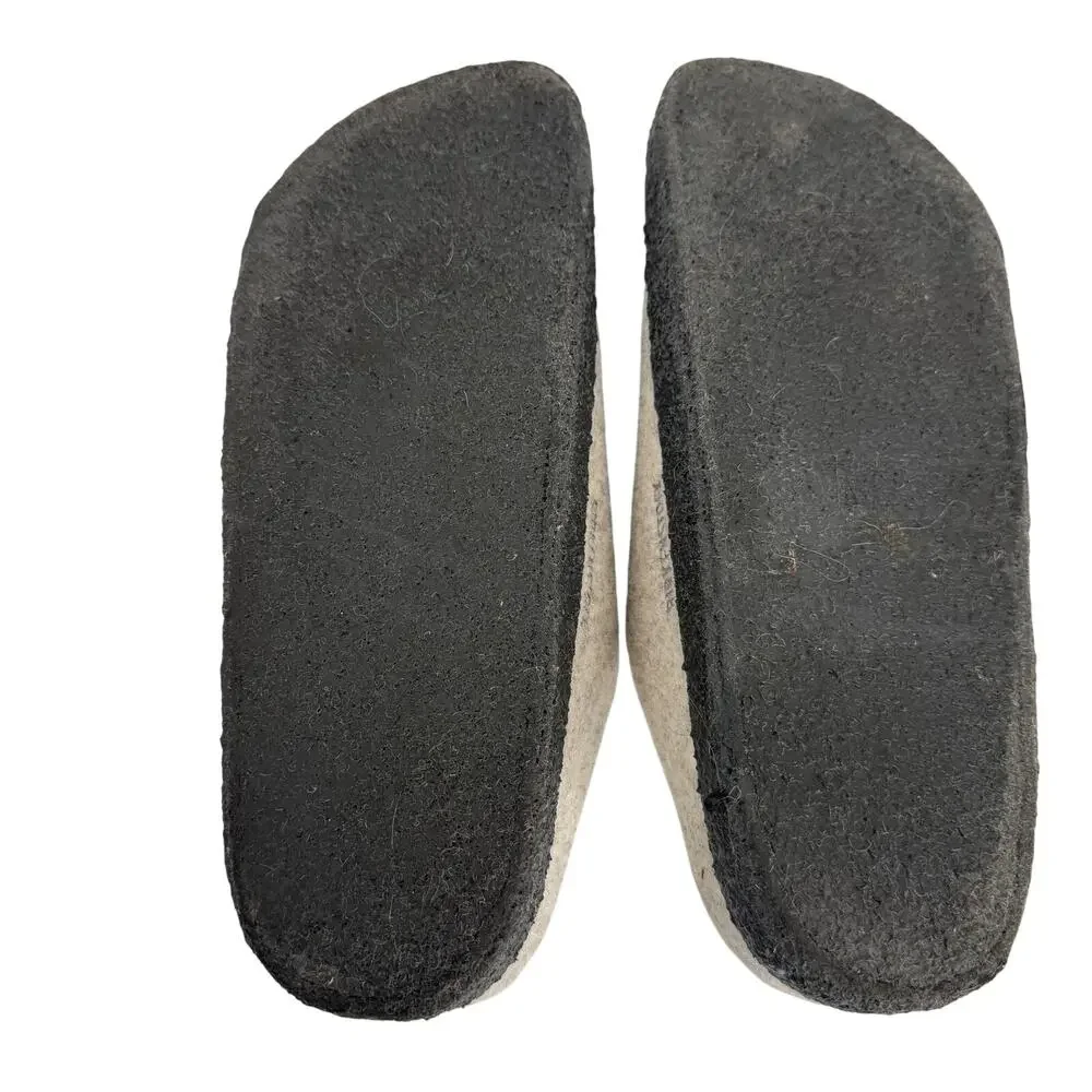 Birkenstock Zermatt Shearling Wool Felt Slip on Mule Eggnog Color Women's 40 - Picture 9 of 10